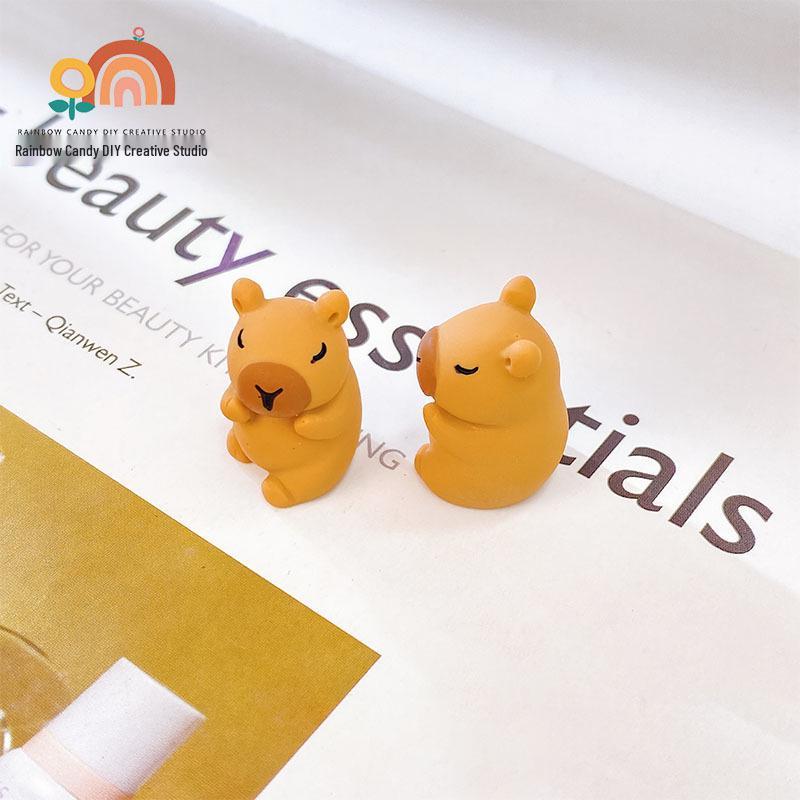 Mattiertes Capybara 3D Figur Schlüsselanhänger & Magnet - DIY Schmuckzubehör