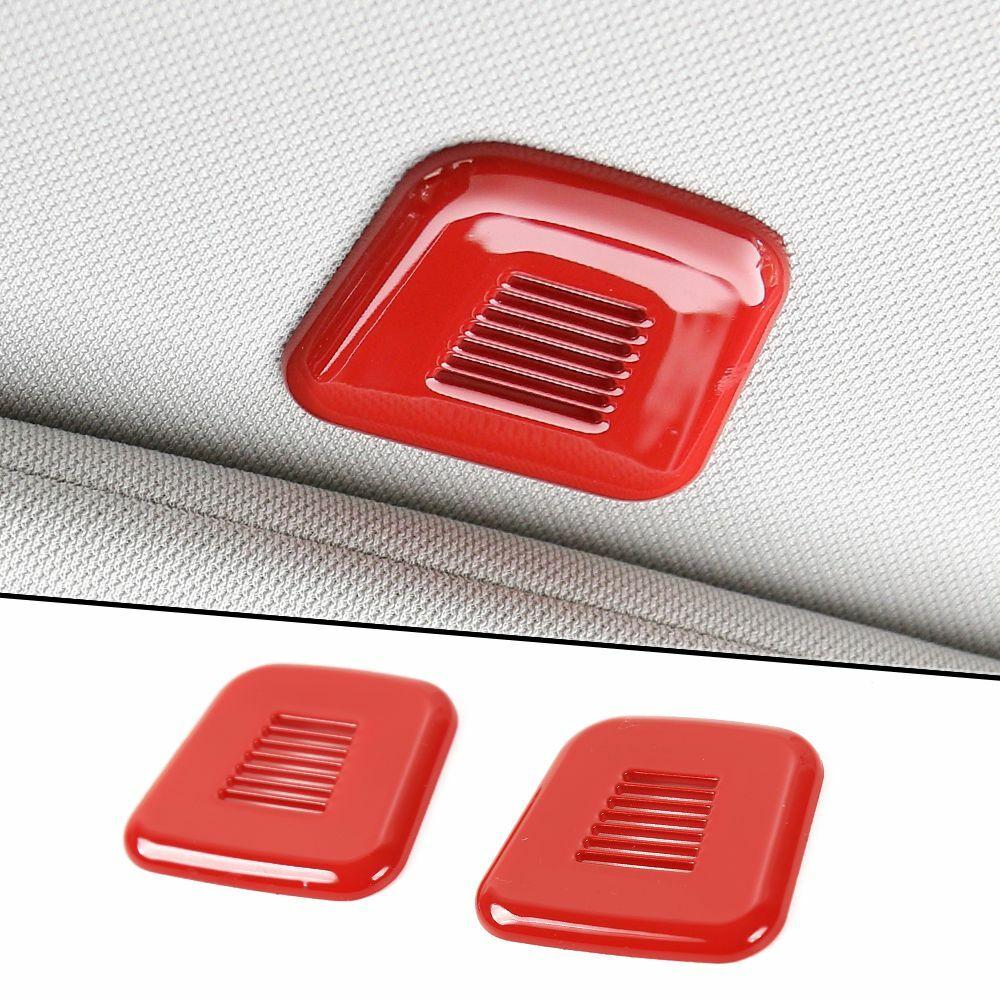Top Microphone Cover Trim Bezel Decoration Red For Jeep Compass 17+ Renegade 18+