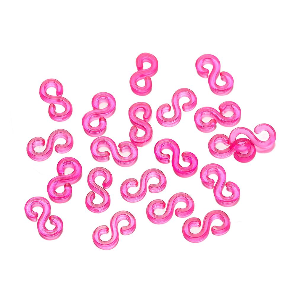500pcs/Lot S Shape Clips Hook Plastic Connectors Clasp for DIY Charm Bracelet Jewelry Making Supplies Accessories