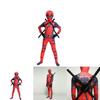 Deadpool Cosplay Jumpsuit With Polyester Spandex For Kids Halloween Party