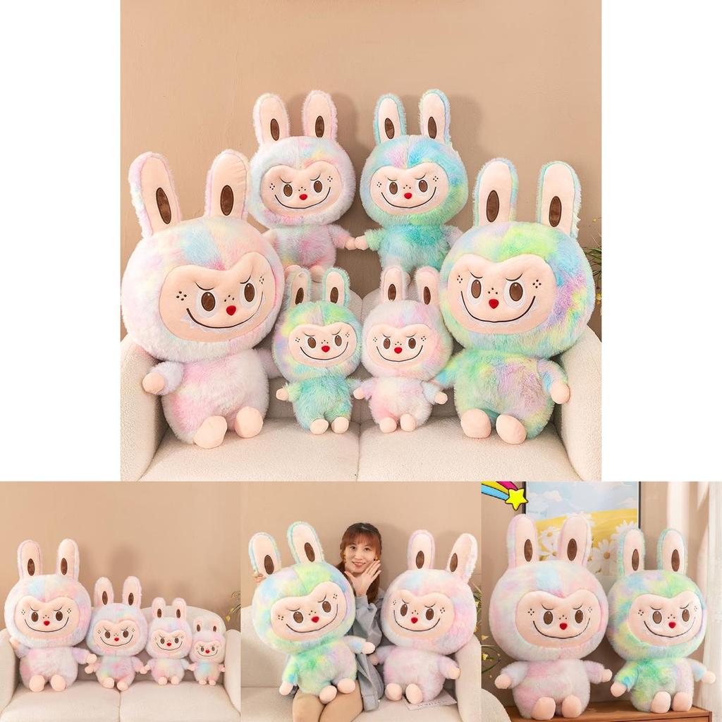 Adorable Colorful Plush Stuffed Bear Toy With Soft Dyed Mink Fabric In Multiple Sizes