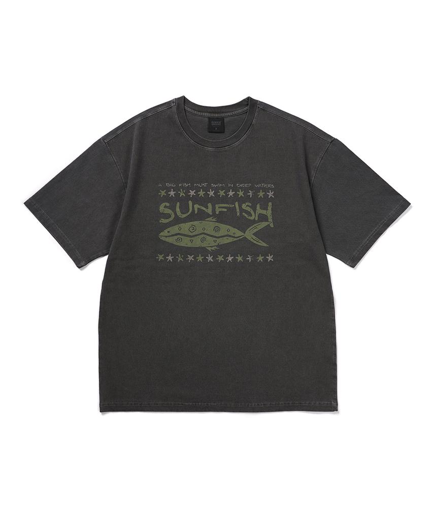 GAKKAI UNIONS Sunfish Pigment Short Sleeve T-Shirt Charcoal