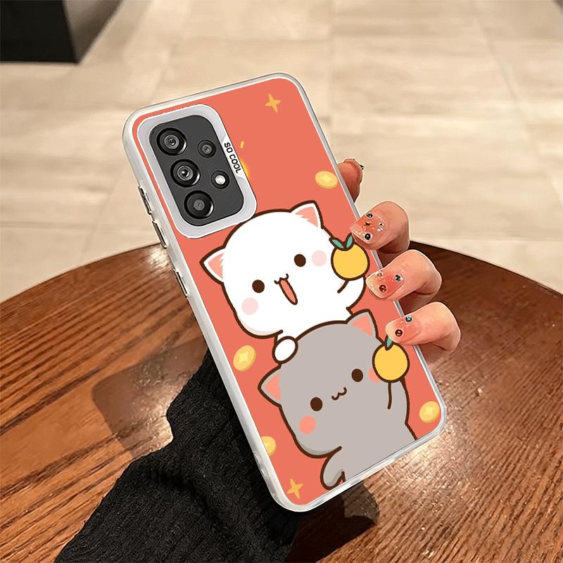 Cartoon Cute Peach Goma Shockproof Phone Case for Samsung A17 A16 A15 A14 A37 A57 A36 A56 A26 A35 A55 A25 A34 A54 A24 A13 A23 A3