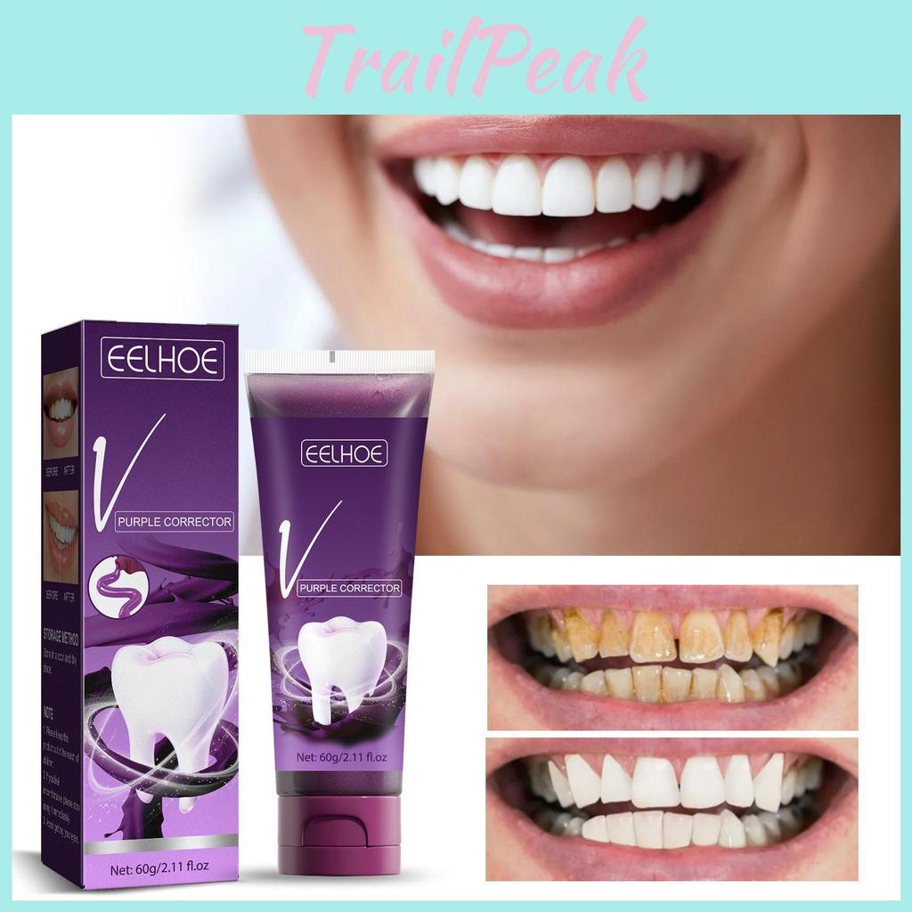 Purple Color Corrector Toothpaste V34 Toothpaste For Teeth White Brightening Tooth Care Toothpaste Reduce Yellowing 30ml