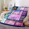 Great Teacher Appreciation Inspiring Quotes And Messages Cozy Customizable Blanket Customize Your Name Comfortable Texture Perfect For Sofa Couch