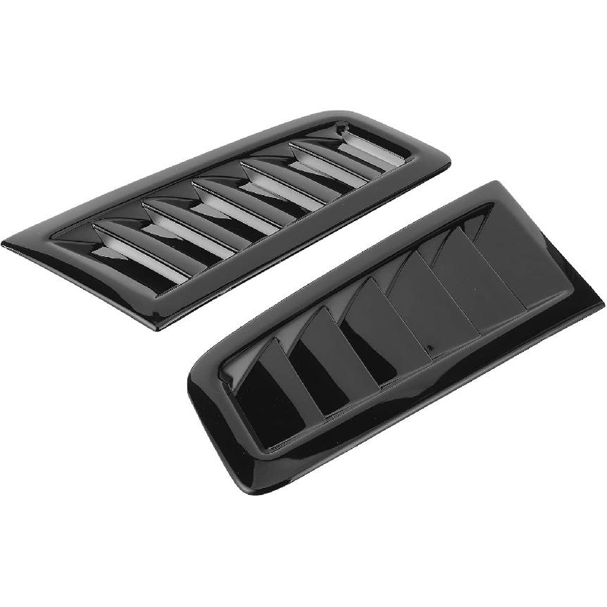 Hood Vents, 2Pcs Universal Car Hood Vent Wear Bonnet Vents Practical Engine Hood Vents for Focus RS MK2 (Glossy Black)