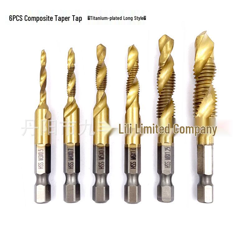 High-Speed Steel Metric Hex Shank Drill-Tap Bit - Short & Long Taper Types