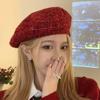 Cotton Christmas Plaid Soft Hat Red Women Artist Hat Casquette Tartans Berets Cap  Work