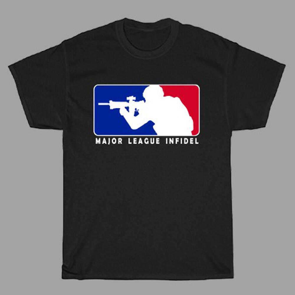 MLI Major League Infidel Army Military Men#039;s Black Size S to 5XL Unisex T-Shirt S