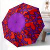 1pc Heart Mandala Automatic Opening/closing Umbrella with Auto Open/Close, Perfect Gift for Friends, Durable Plastic Handle Yy250801188