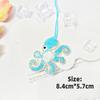 3D Ocean Theme Patches Handmade Rhinestone Beaded Patches with Hanging Rope Crystal Bag Lanyard Patch Beading Applique