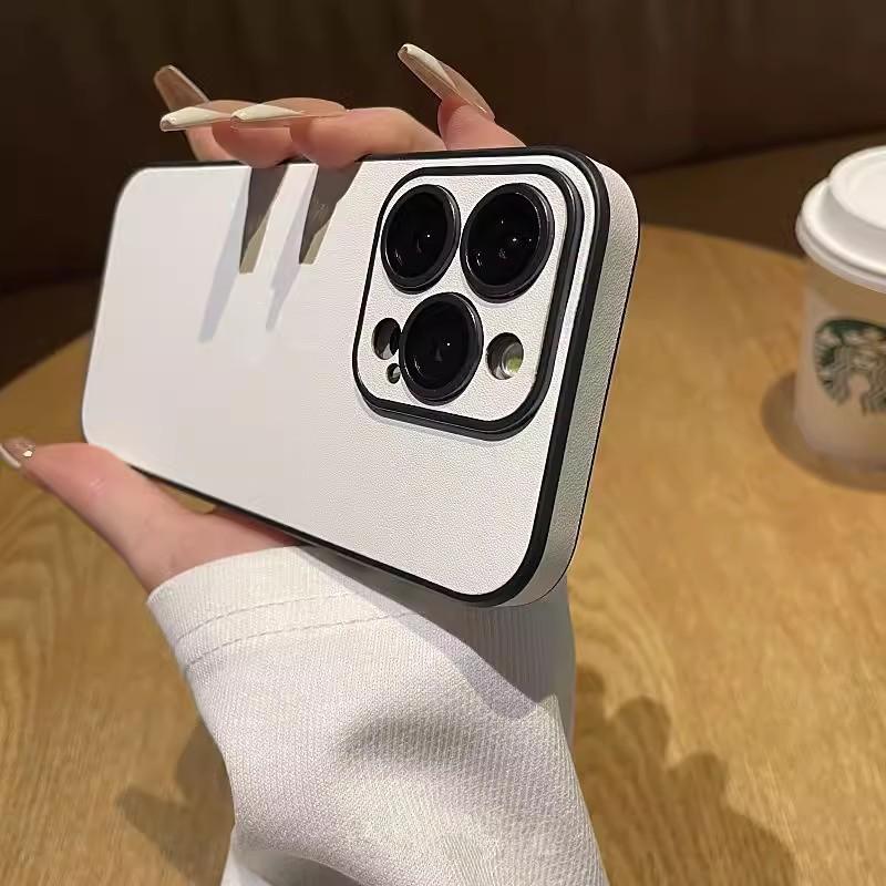 Applicable to iPhone11promax solid color sticky leather mobile phone case Apple 11 all-inclusive with its own lens film, simple and creative