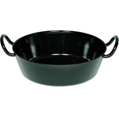 Classic Frying Pan for Schnitzels Made of Black Enamel 30 Cm (0383-022)