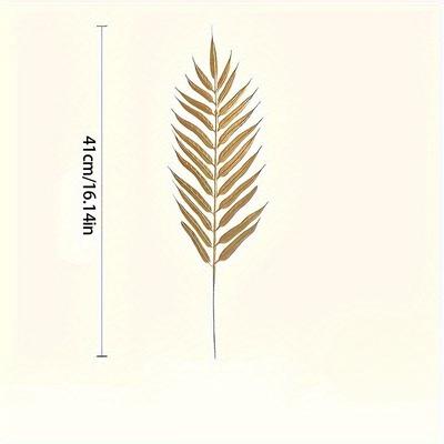 5pcs Golden Willow Leaf Simulation Golden Leaves, Wedding Centerpieces, Bridal Showers, Parties, Garden Decor New Year Spring