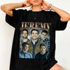 Vintage Jeremy Jordan Printed Tshirt Womens SpringSummer Fashion Trend Pure Cotton Top Neutral Short Sleeve Tshirt