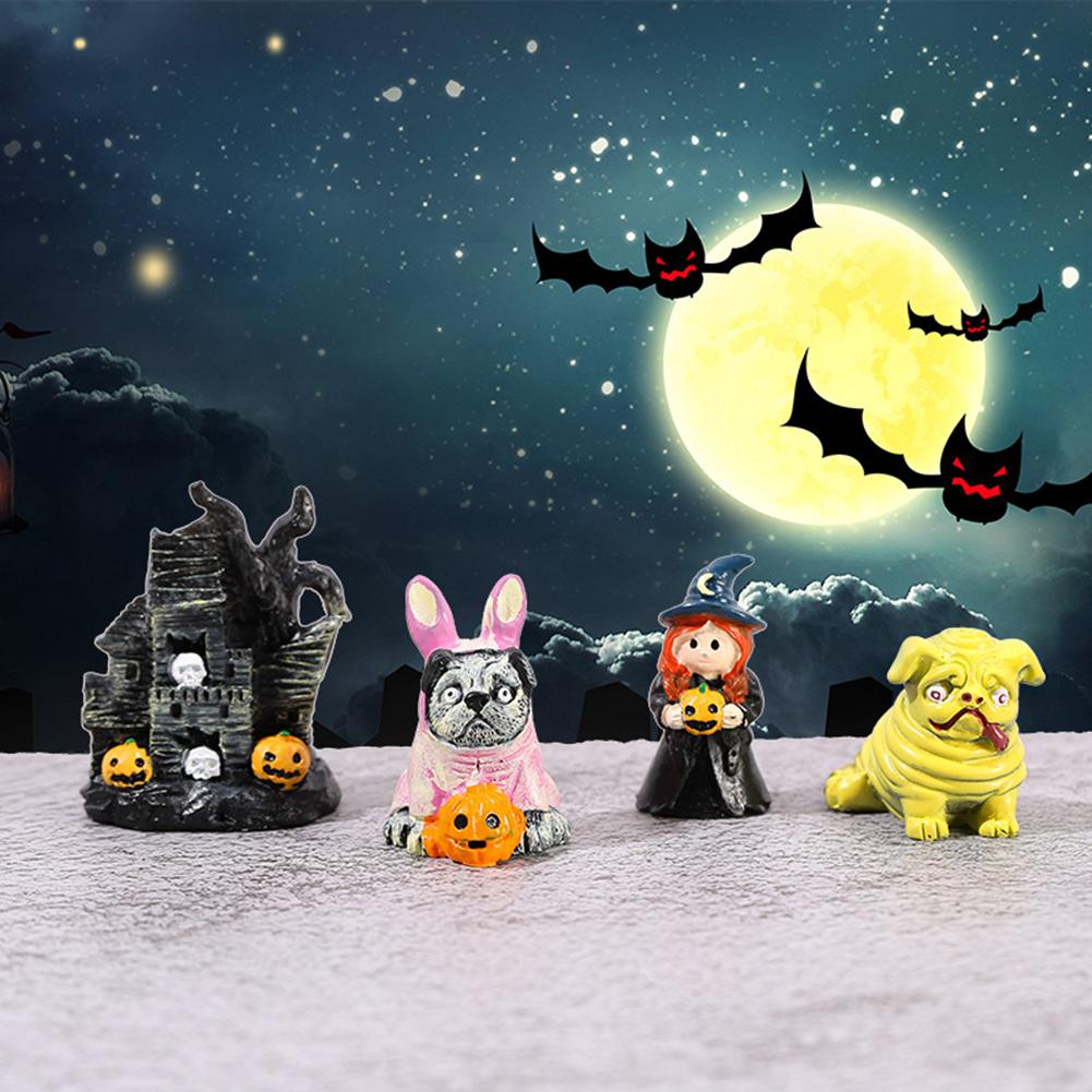 Halloween Series Micro Landscape Ornaments Cute Pumpkin Lantern Halloween Decorations DIY Crystal Ball Accessories