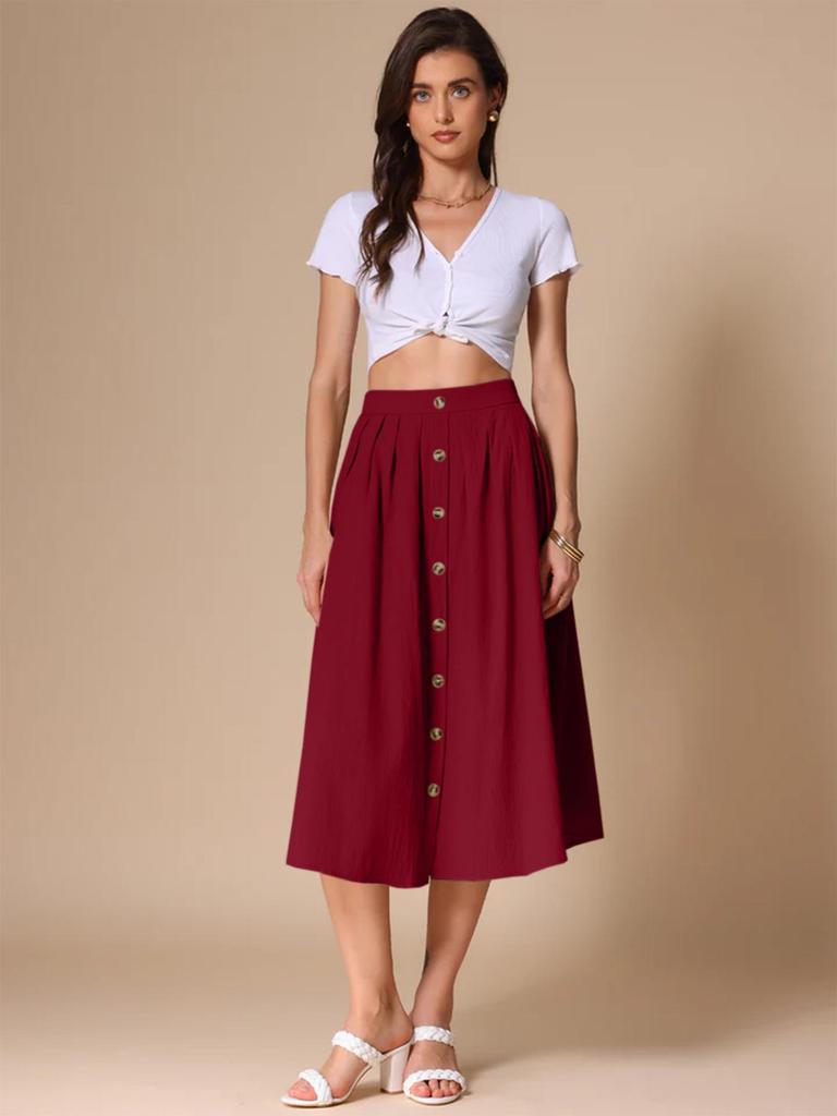 High-Waisted Versatile Summer Long Skirt – Casual and Elegant