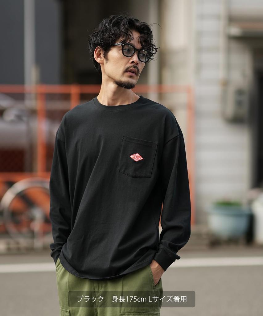 [GERRY] Custom Diamond Patch Long Sleeve Pocket T-Shirt