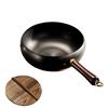 Extreme Iron Wok, Iwate Prefecture, Chinese Wok, Deep Iron Pan, High-Purity Iron, Frying Pan, Stir-fry Pan, Unpainted, Nitrided Iron, Rust-proof,