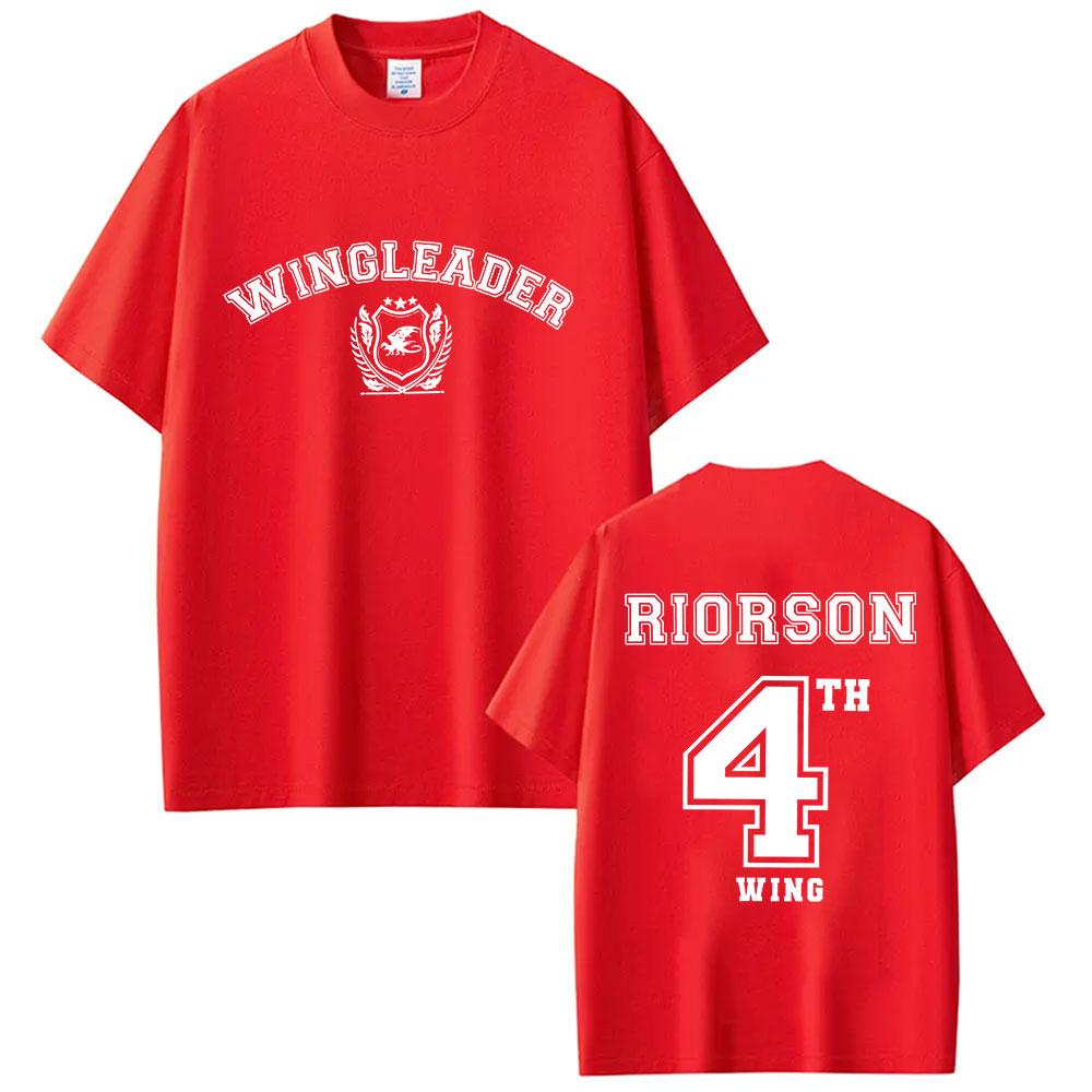 Wing Leader Xaden Riorson Print T Shirt Basgiath War College Fourth Wing Fans Gift T-Shirts Unisex Women 100% Cotton Oversized Tees S