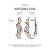 U shaped Flying Gradient Butterfly French Style Hoop Earring 925 Sterling Silver Earrings for Anniversary Wedding Jewelry Gifts