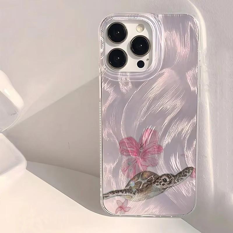 Turtle Shells Marine Life Luxury Glitter Phone Case for iPhone 17 Air 16 13 12 Pro Max 14 15 Plus X Xs 8 Protective Cover Cases