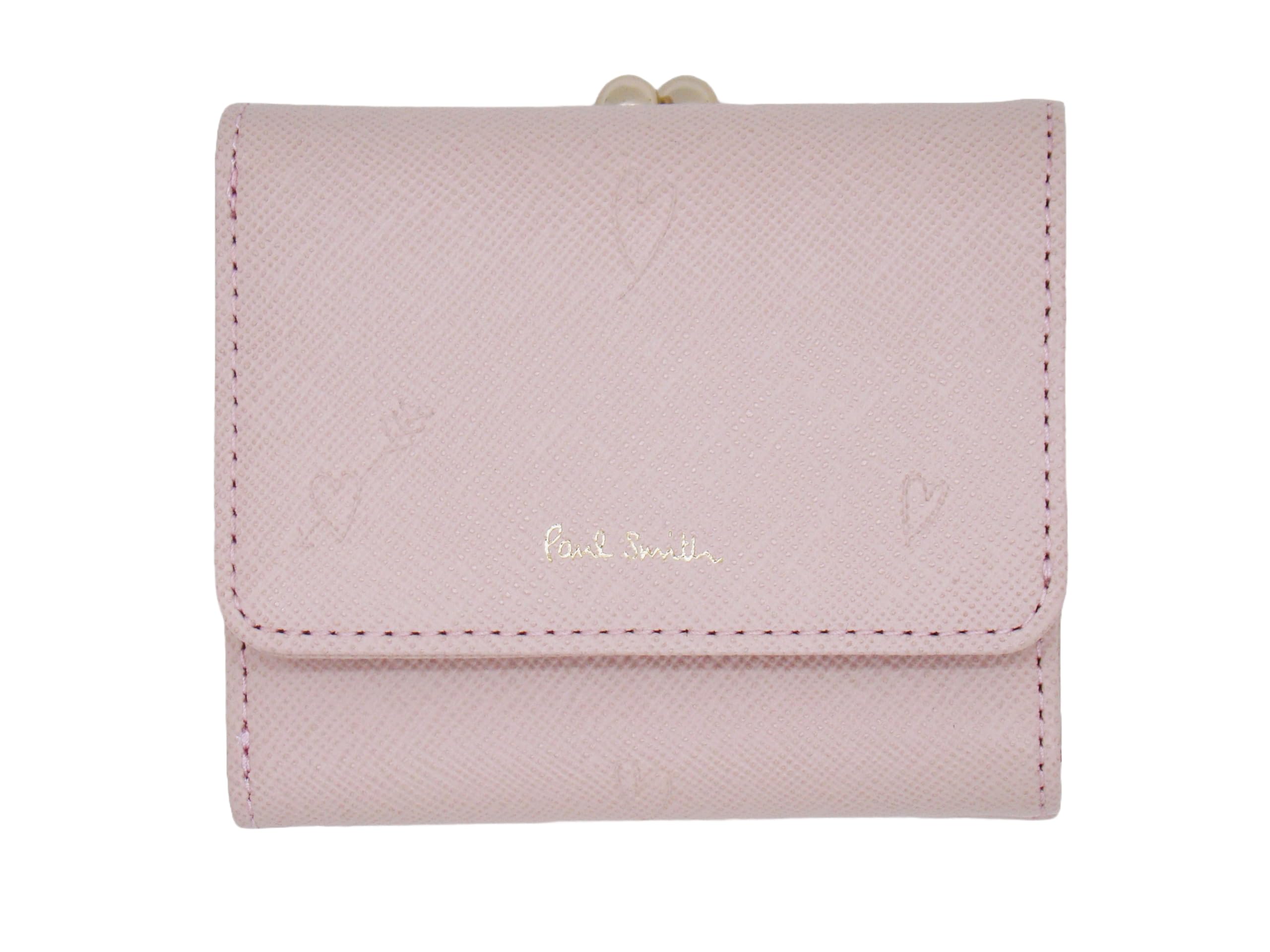 

Женский розовый кошелек-трифолд Paul Smith Smithy с застежкой-сердечком, розовый