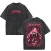 DARLING In The FRANXX Zero Two T-shirt Gothique Hommes Femmes Vêtements Vintage Lavé Streetwear Coton T-shirt Manches Courtes Surdimensionné