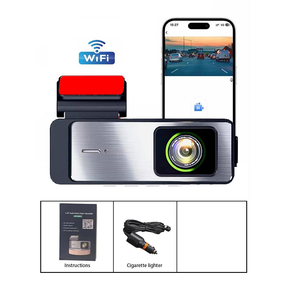 

Видеорегистратор автомобильный видеорегистратор мобильный Wi-Fi стеклянный объектив вид сзади ночное видение HD покадровая видеокамера видеорегистратор вождения черный ящик none