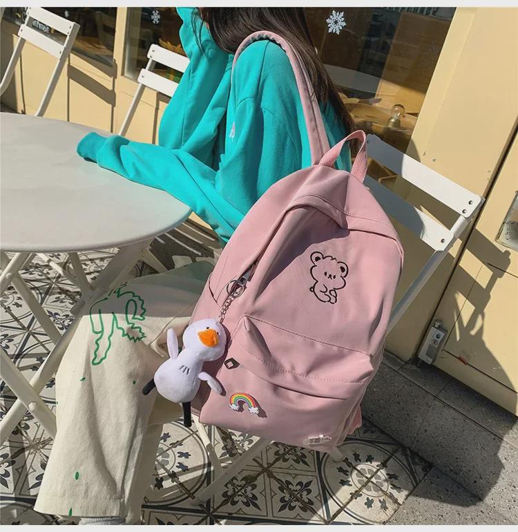 Trendy 2023 Junior High School Girl's Backpack - Simple and Stylish, Perfect for Middle Schoolers