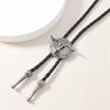 Moderno Cravattino Bolo Occidentale Gioiello per Collare Ciondolo Inciso Cordino Catena per Camicia da Uomo Outfit da Lavoro e Casual