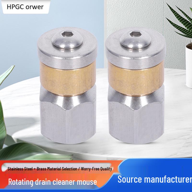 Stainless Steel High-Pressure Rotary Rat Nozzle for Sewage and Car Wash Model 045