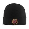 2026 Slayer Logo mit Schwertern, Pentagramm, Kreis Damen Herren Unisex Strickmütze Beanie Pullover Mütze Winter Thermisch Warm Weihnachten Out