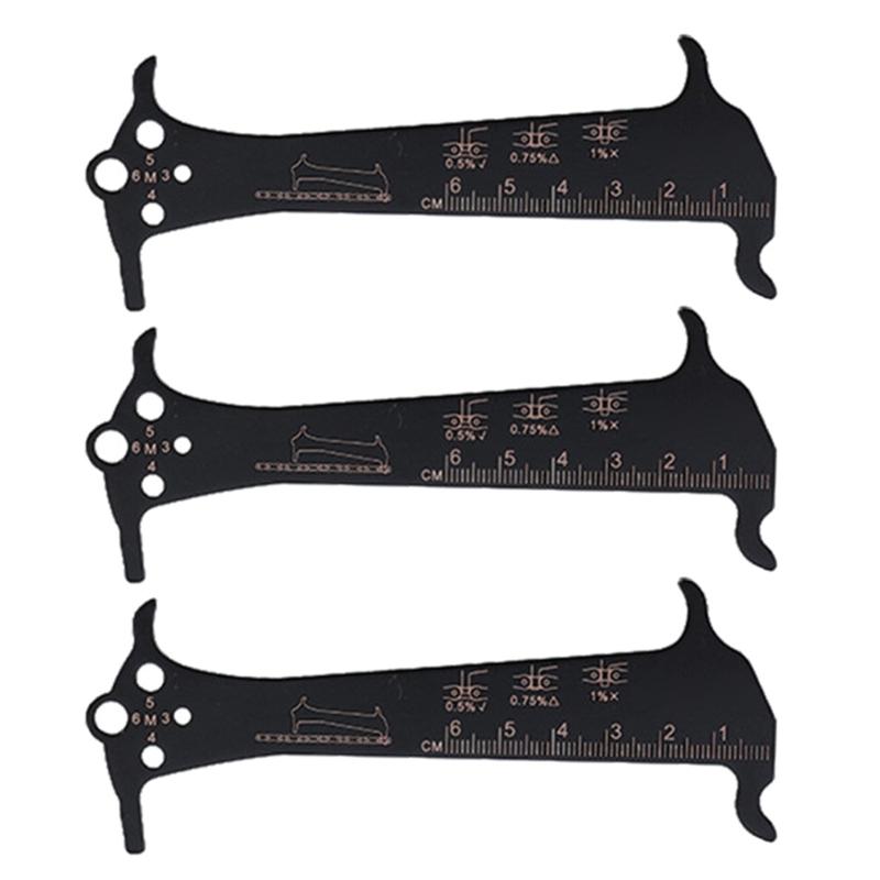 1/3pcs Road Bike Chain Tool Measure Ruler Bicycles Chain Wear Indicators Checker Bicycles Chain Gauge Measurement Ruler