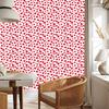 Hearts Wallpaper Coral, White and Red 50x1000