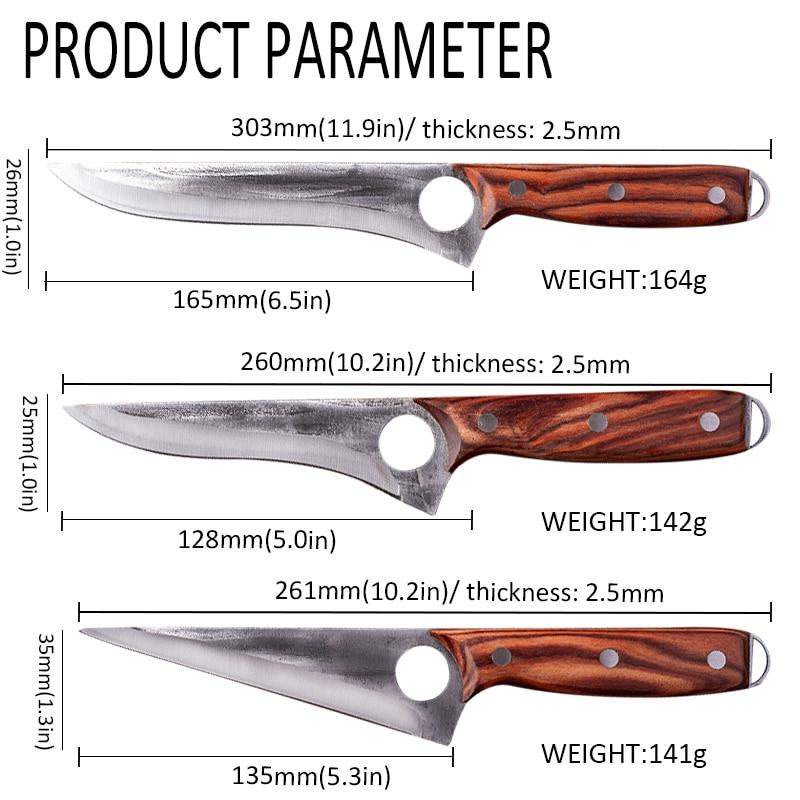 Řeznický nůž Vykosťovací nůž Kovaný kuchyňský nůž Japonský nůž Sekáček na maso Sekáček na ryby Profesionální kuchařský nůž