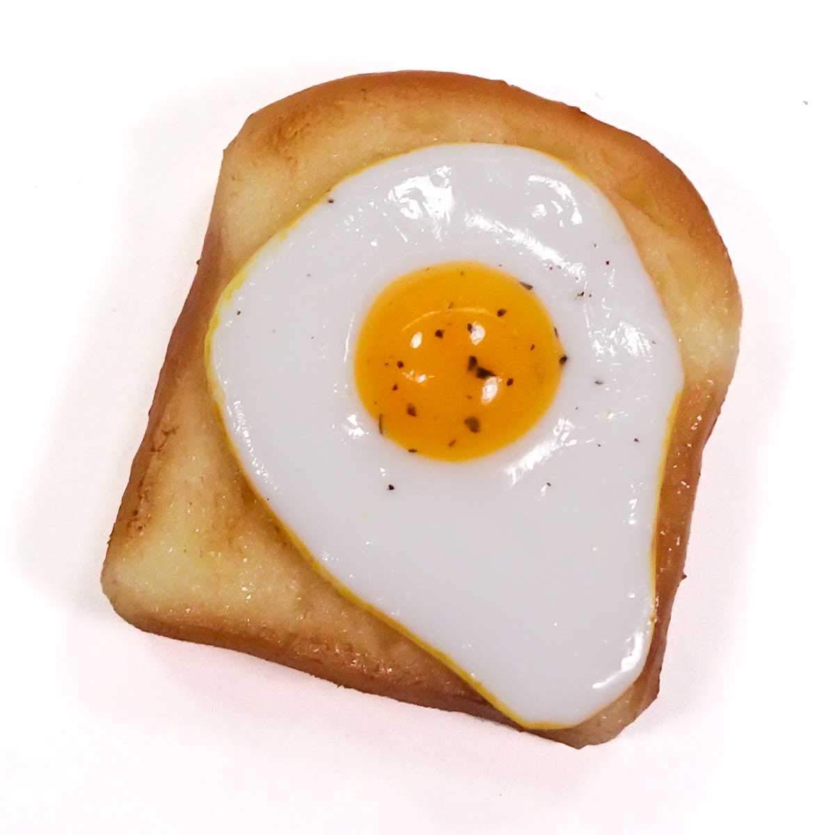

Food replica Fried egg on so tempting want to eat it magnet toast, you ll (269M)