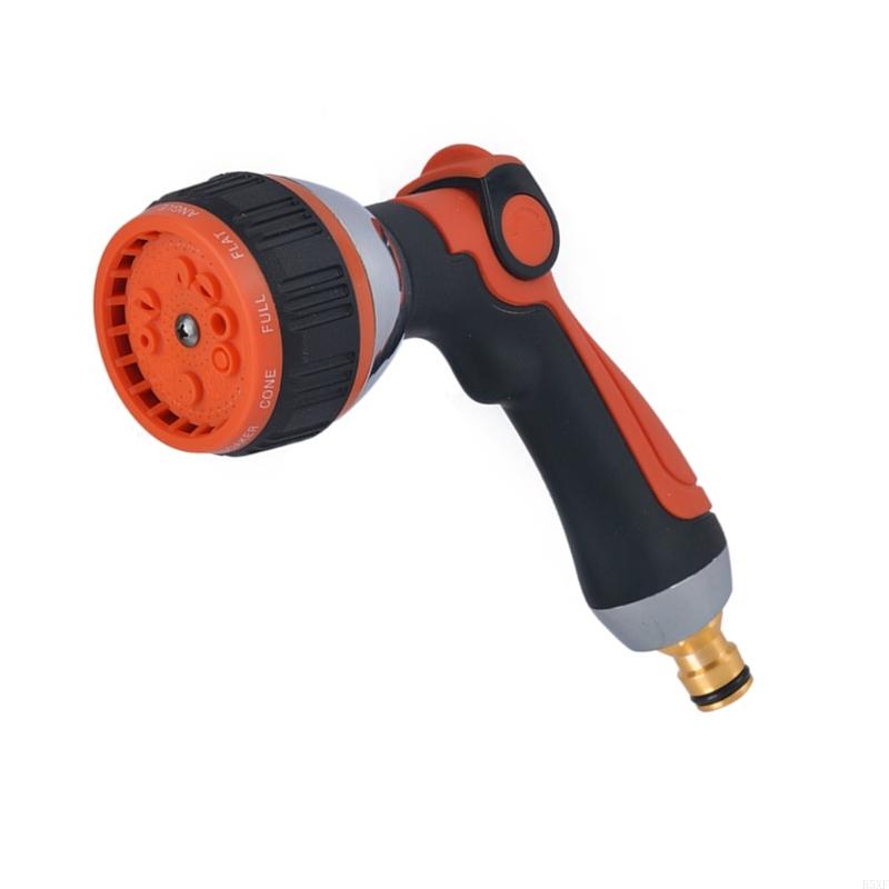 2025 New Metal Water Guns 10 Sprayed Types Ergonomic Thumb Control Garden Hose Attachment