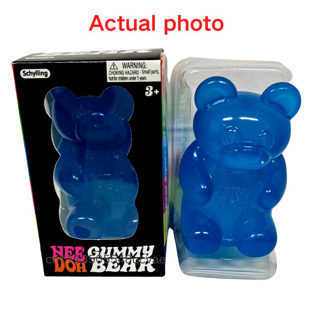 Needoh Cute Big Bear  Maltose Squeeze Toy Dough Colorful Sensory Toy Creative New Item Desk Decoration Stress Relief Doll**