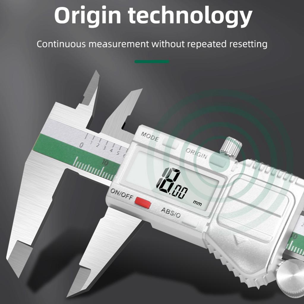 Digital Caliper 0150mm6" Stainless Steel Vernier Caliper with LCD Display, MminchFractions