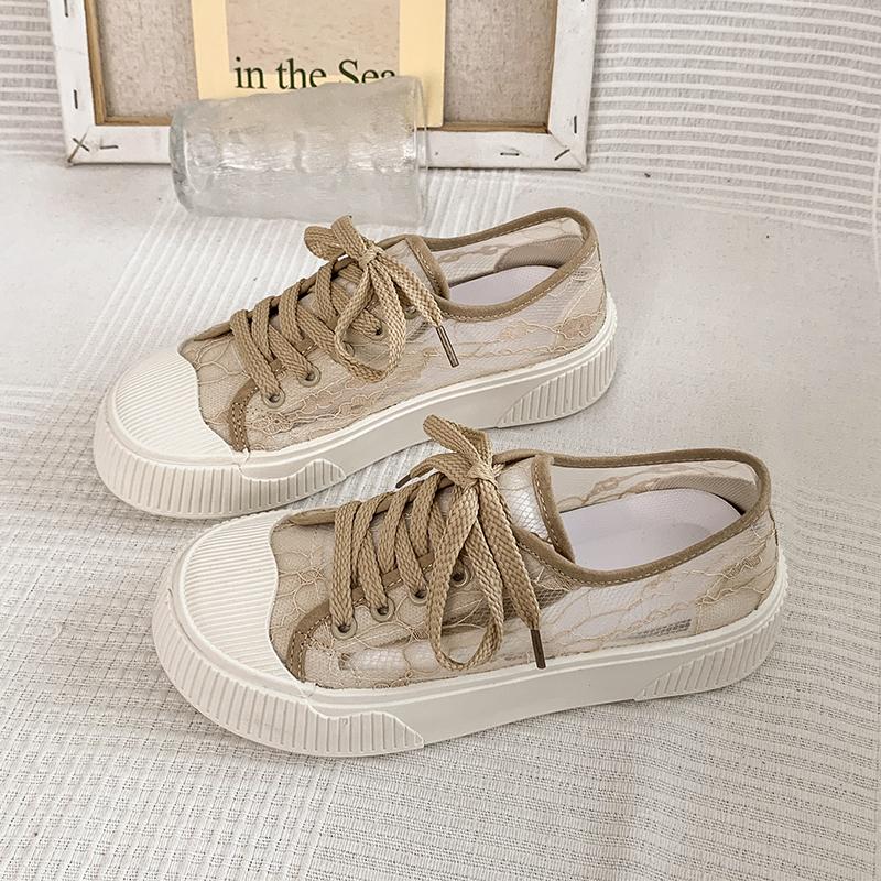 Cleanly Little White Shoes Women New Lace Breathable Dress Fashion Casual Sports Board Shoes Sneakers Women Zapatos Mujer