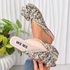 Women Slippers Summer Fashion Slippers Pearl Bow Round Head Flat Sandals Bag Toe Versatile Large Size Shoes Women Slides Women