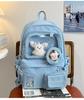 School bag cute transparent pain bag versatile high value junior high school student school bag ins wind Japanese Korean version backpack leisure bag
