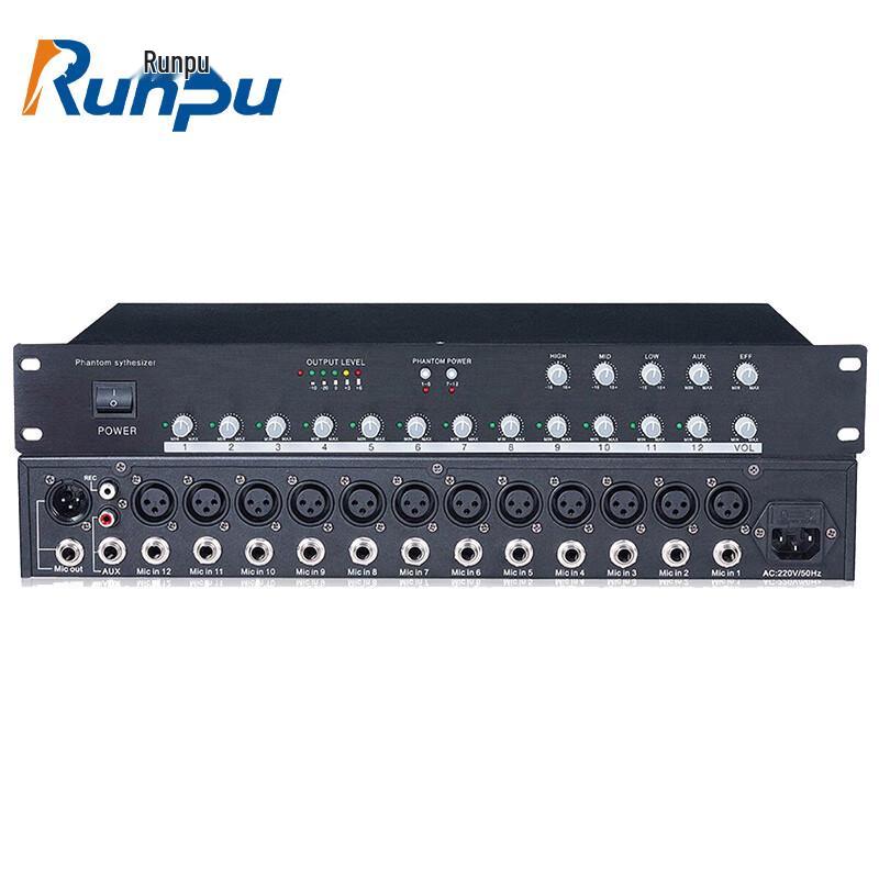 Runpu 12-Channel Phantom Power Audio Mixer Hub (CN version)
