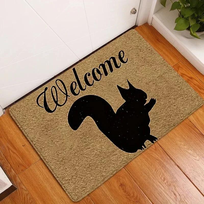 Niedliches Tier Muster Matte Willkommen Boden Wohnzimmer Schlafzimmer Dekoration Teppich Rutschfest Küche Teppich Haus Waschbar Eingang Fußmatten