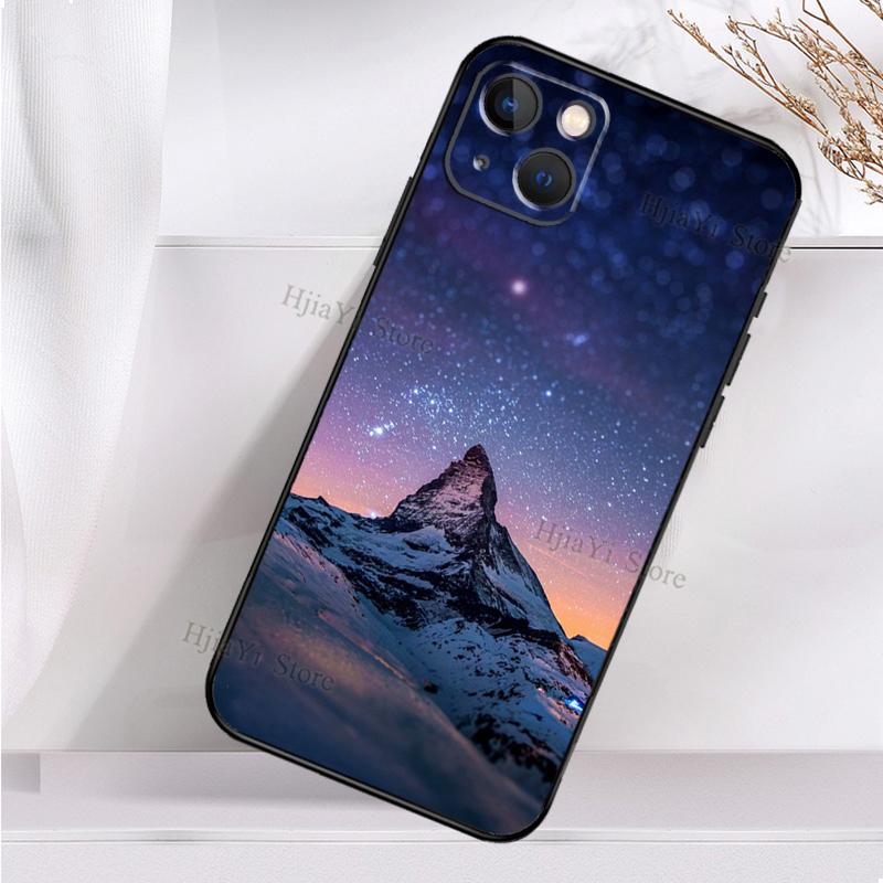 Zermatt Matterhorn Swiss Mountain Soft Cover For iPhone 11 14 12 Pro X XS XR 7 8 Plus SE 2020 13 Pro Max Shockproof Phone Case