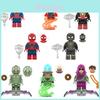 Supererou Spider-man Costum Negru Auriu Dr. Set de 8 Mini Cuburi de Construcție Figurină de Acțiune