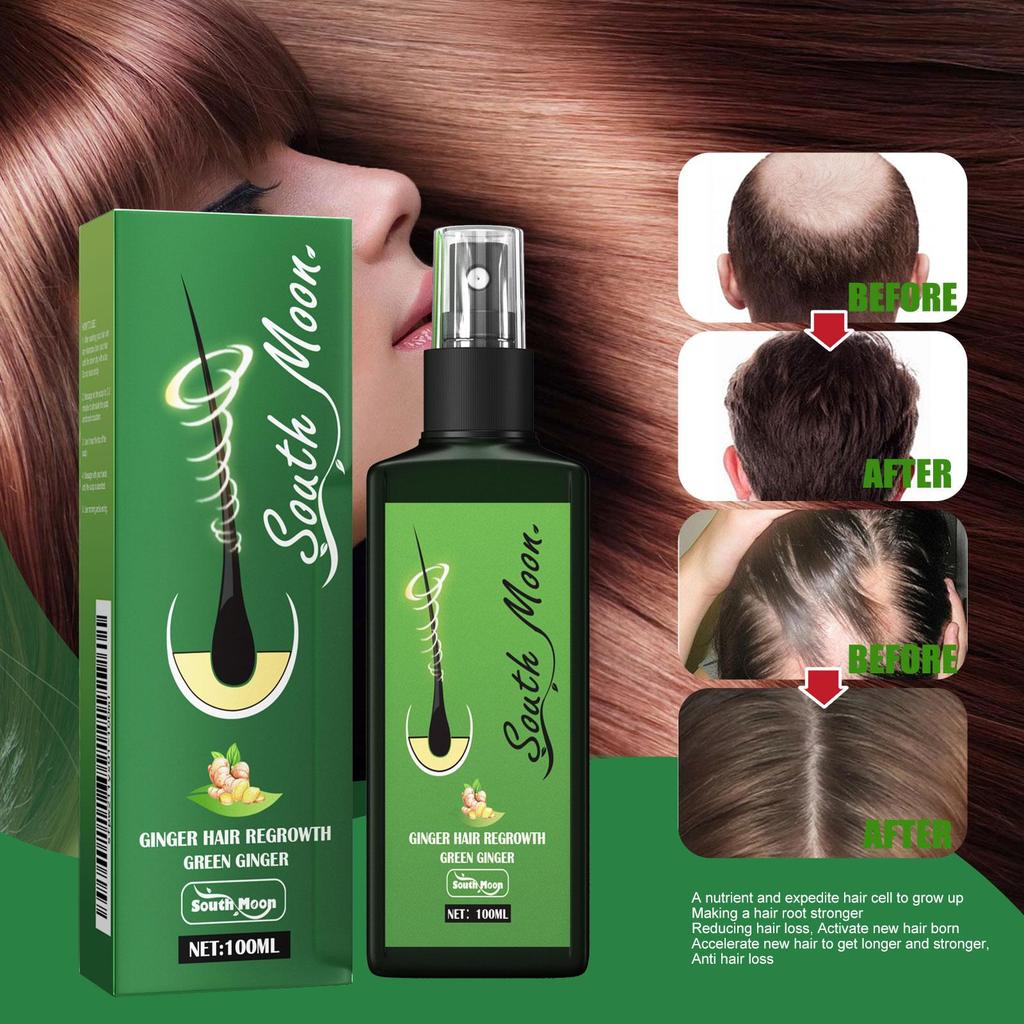 Ginger Hair Spray Promote Growth Anti Loss Improve Thin Dry Breakage Hair Nourish Root Scalp Damaged Treatment Hair Grow Spray