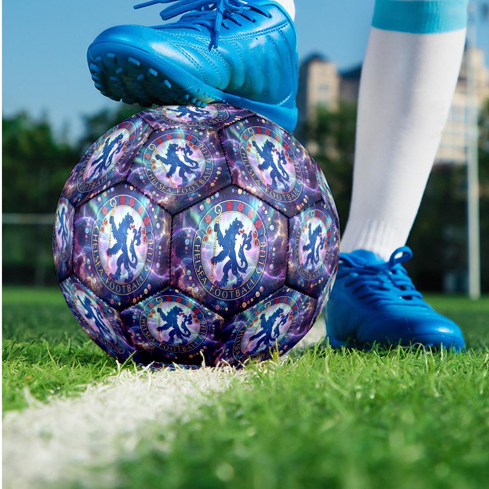Chelsea FC Thema Fußball Ball Größe 5 Fußball Ball Weiche Haptik Professioneller Trainingsfußball für Outdoor-Sportarten