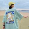 Streetwear Summer Cotton Women's T-shirt Short Sleeve Casual Harajuku Cartoon Printing Oversized T Shirts For Girls